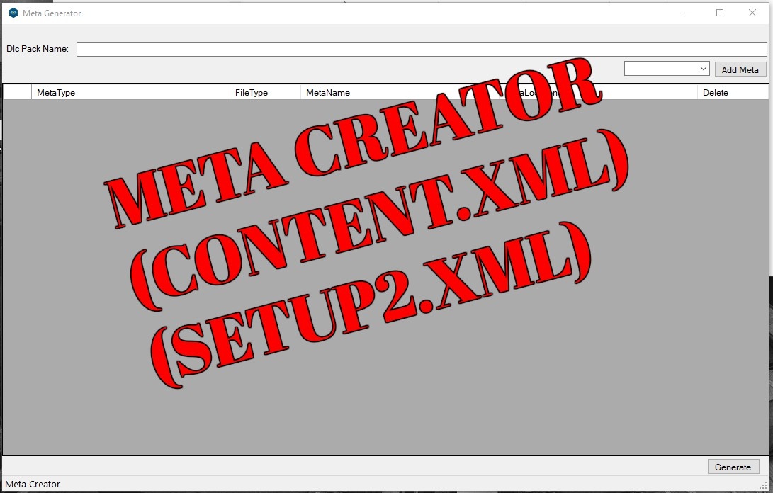 Dlc Meta Generator (content.xml and setup2.xml) 2.0
