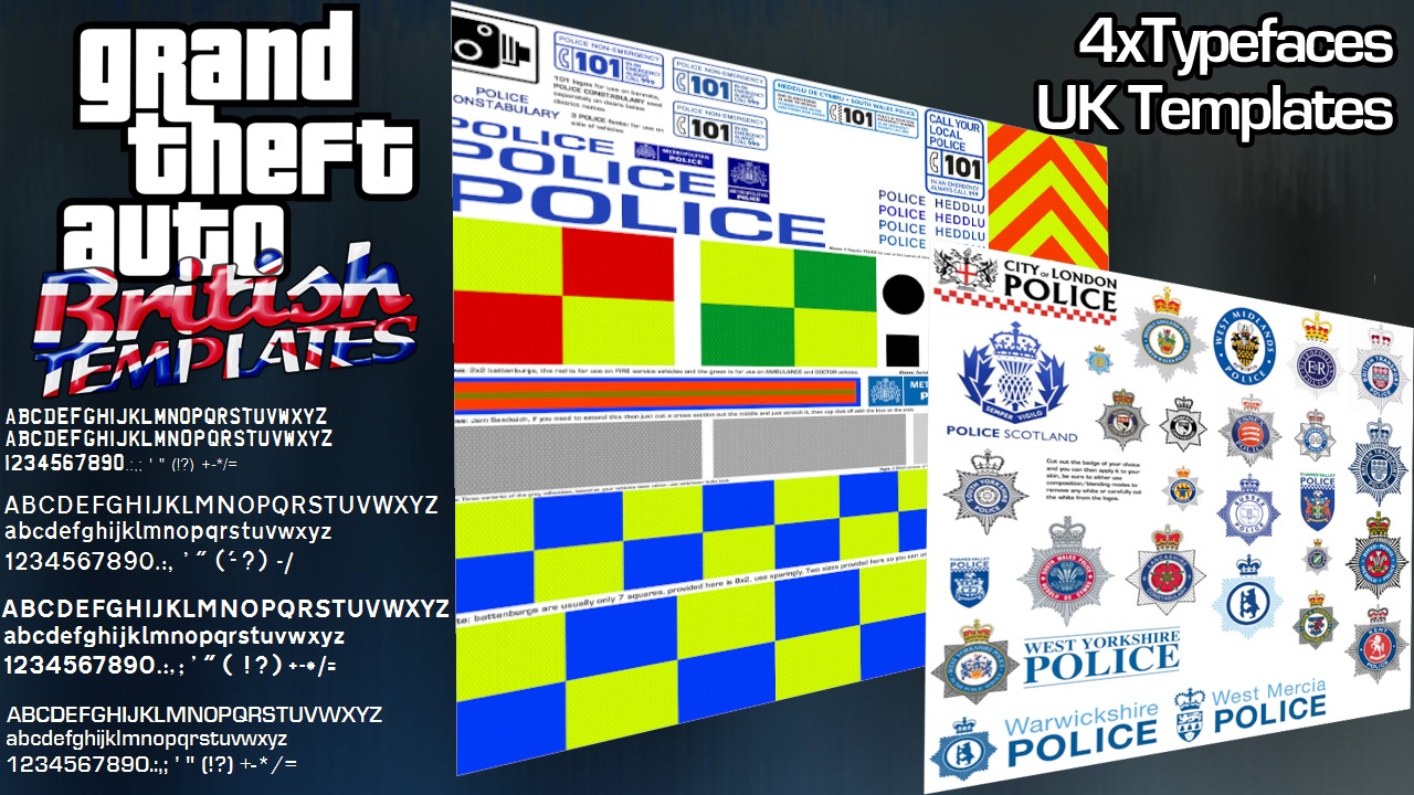 UK Police/Emergency Service Texture Templates 0.7