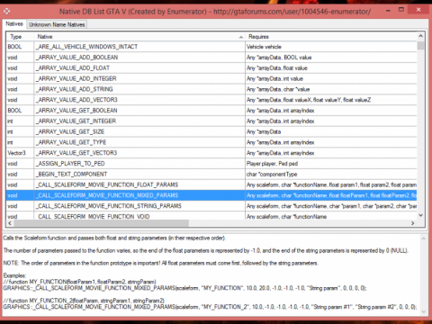 Enumerator's GTA V Natives Searcher/Downloader v3