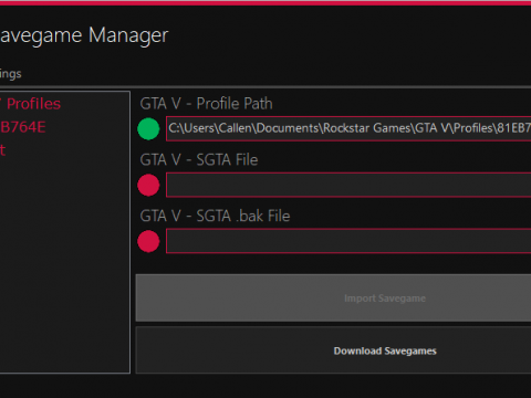 Callen's GTA V - Savegame Manager 1.0