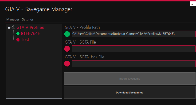 Callen's GTA V - Savegame Manager 1.0