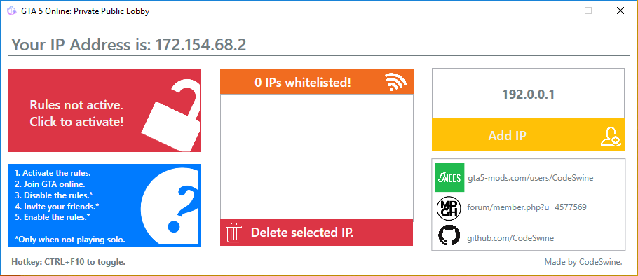 GTA5O: Private Public Lobby with Multi-IP whitelist 1.0.1