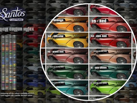 LSC Vehicle Colours Index