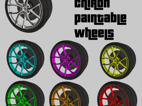 Paintable Buggati Chiron Wheels [ZModeler3 Resource] 1.1