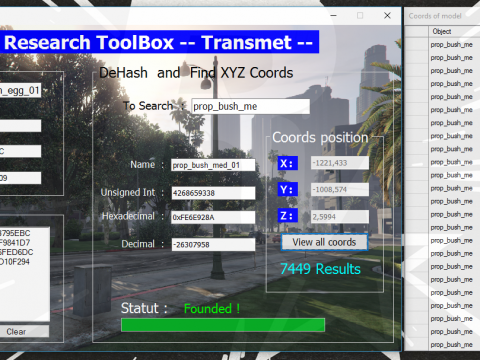 XtremToolBox -- Hash / DeHash / XYZ coords object 1.0