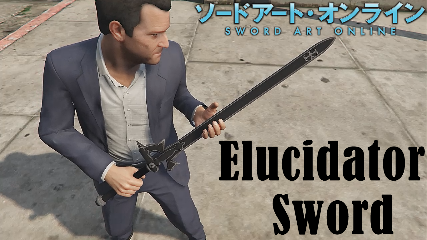 Sword Art Online Kirito Elucidator Sword