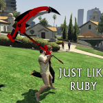 Ruby Rose's Scythe Crescent Rose RWBY 2.0