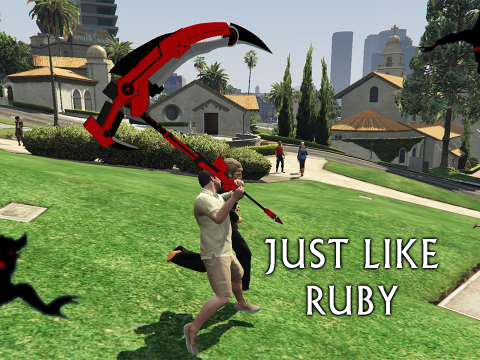 Ruby Rose's Scythe Crescent Rose RWBY 2.0