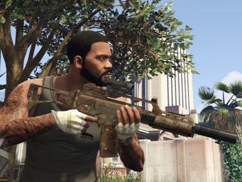 Desert camo G36K (Animated, deluxe replacer)