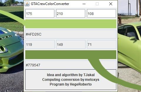 GTA Crew Color Converter 1.1