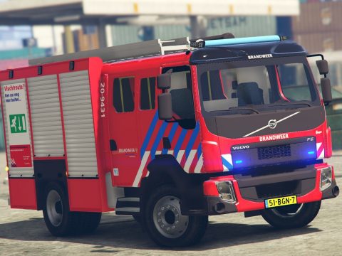 Volvo FE Euro 6 2016 Dutch Brandweer [Replace|ELS|Reflective] 1.01