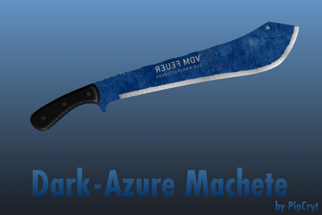 Dark-Azure Steel Machete 1.0