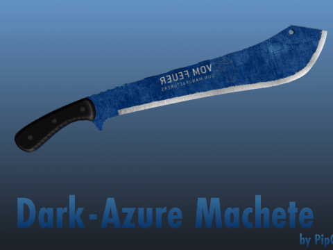 Dark-Azure Steel Machete 1.0