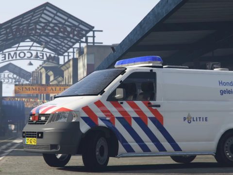Dutch police Volkswagen Transporter t5 dog section [ELS][Extra's]