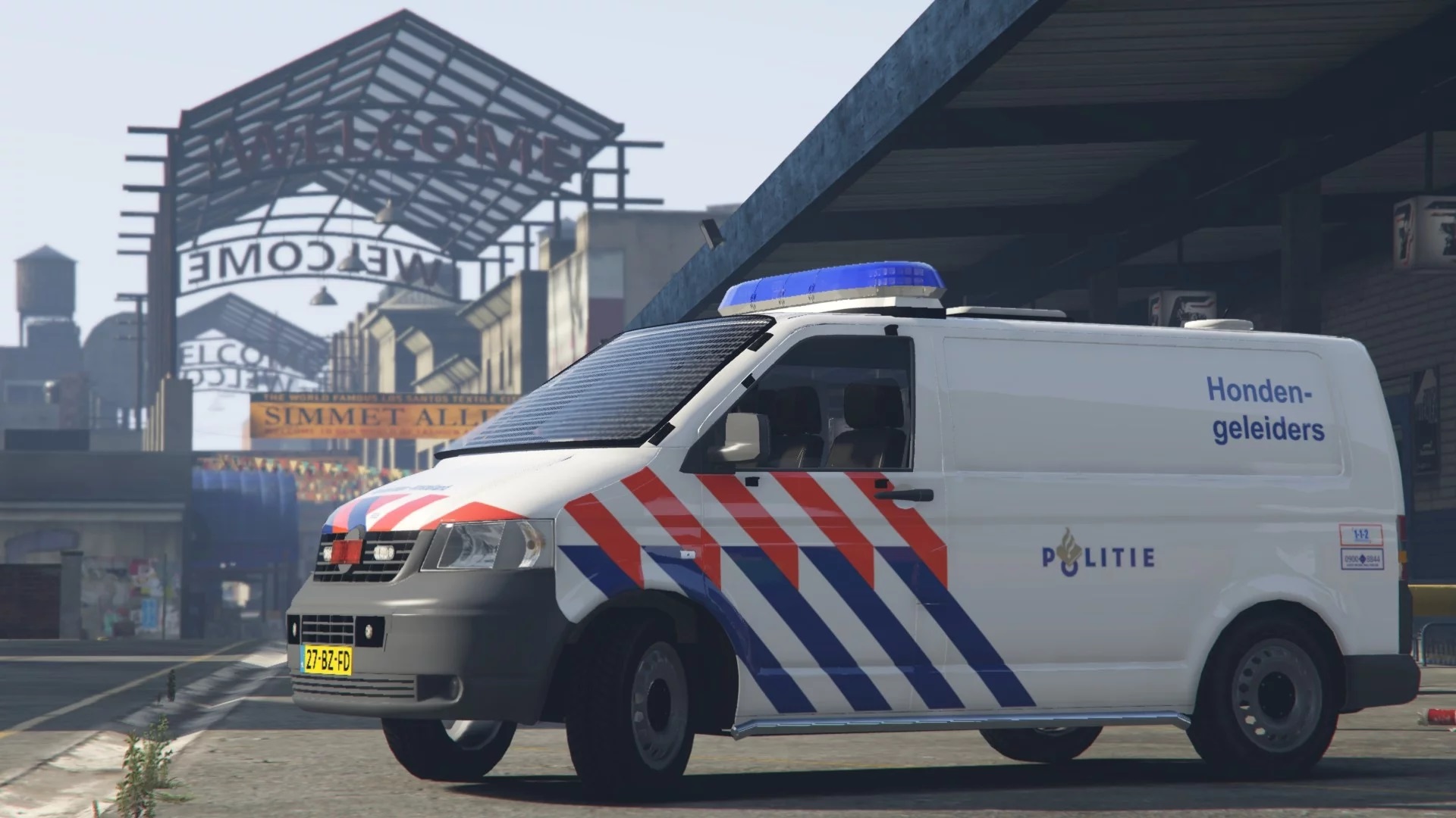 Dutch police Volkswagen Transporter t5 dog section [ELS][Extra's]