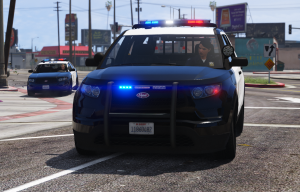 Lspd Vapid Police Cruiser Utility (scout) [add-on] [custom Soundbank] 1 