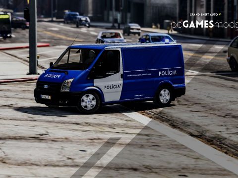 Portuguese PSP Cinotechnical Operational Group - Dog Carriage - Ford Transit [ AddOn / Non-Els ]