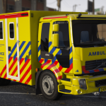 Volvo FLL MICU Dutch Ambulance [Replace|ELS|Template|Enterable] v1.5 (added ELS file and changed headlights)