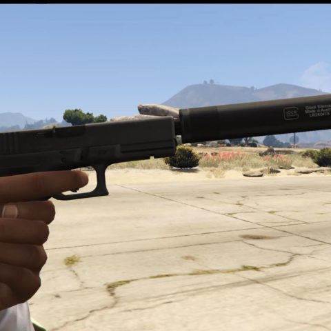 Glock 17 with and without silencer – GTA 5 mod