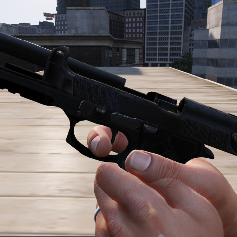 Beretta 92 Hybrid [Animated] 1.1 – GTA 5 mod