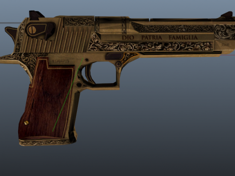 Desert Eagle (Blue Estate - The Game) Platin Deluxe Camo replacement