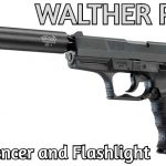 Walther P99 + Flashlight and Silencer