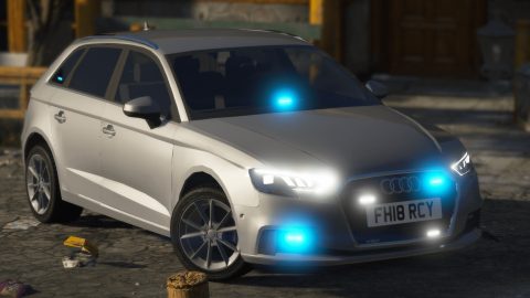 2018 Unmarked Police Audi A3 [ELS] 1.0 – GTA 5 mod