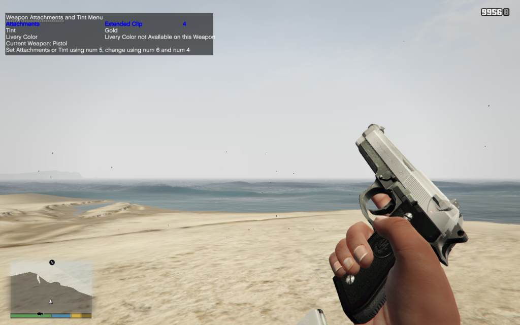Beretta M9 Silver-Black Retextured,  Animated / Replaces Pistol Luxe