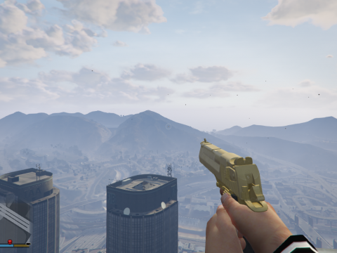 Desert Eagle Golden Retextured, Animated PURE GOLD