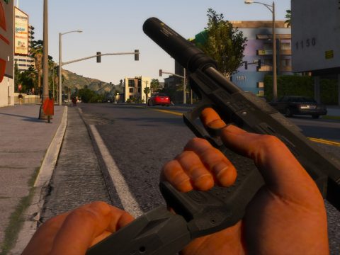 Walther P99 + Flashlight and Silencer