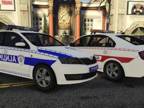 2014 Skoda Rapid Policija Srbije / Serbian Police Pack Marked / Unmarked [ ELS | Non-ELS | Replace | Template | 4K ] V1.0