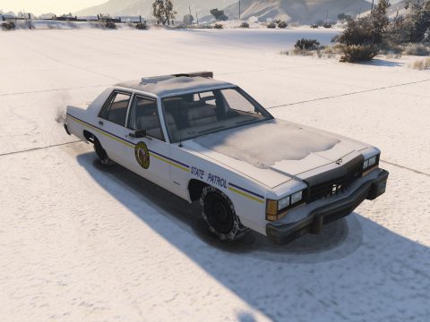 Police Ford LTD Crown Victoria 1987 [ Replace | Snow ] 1.0