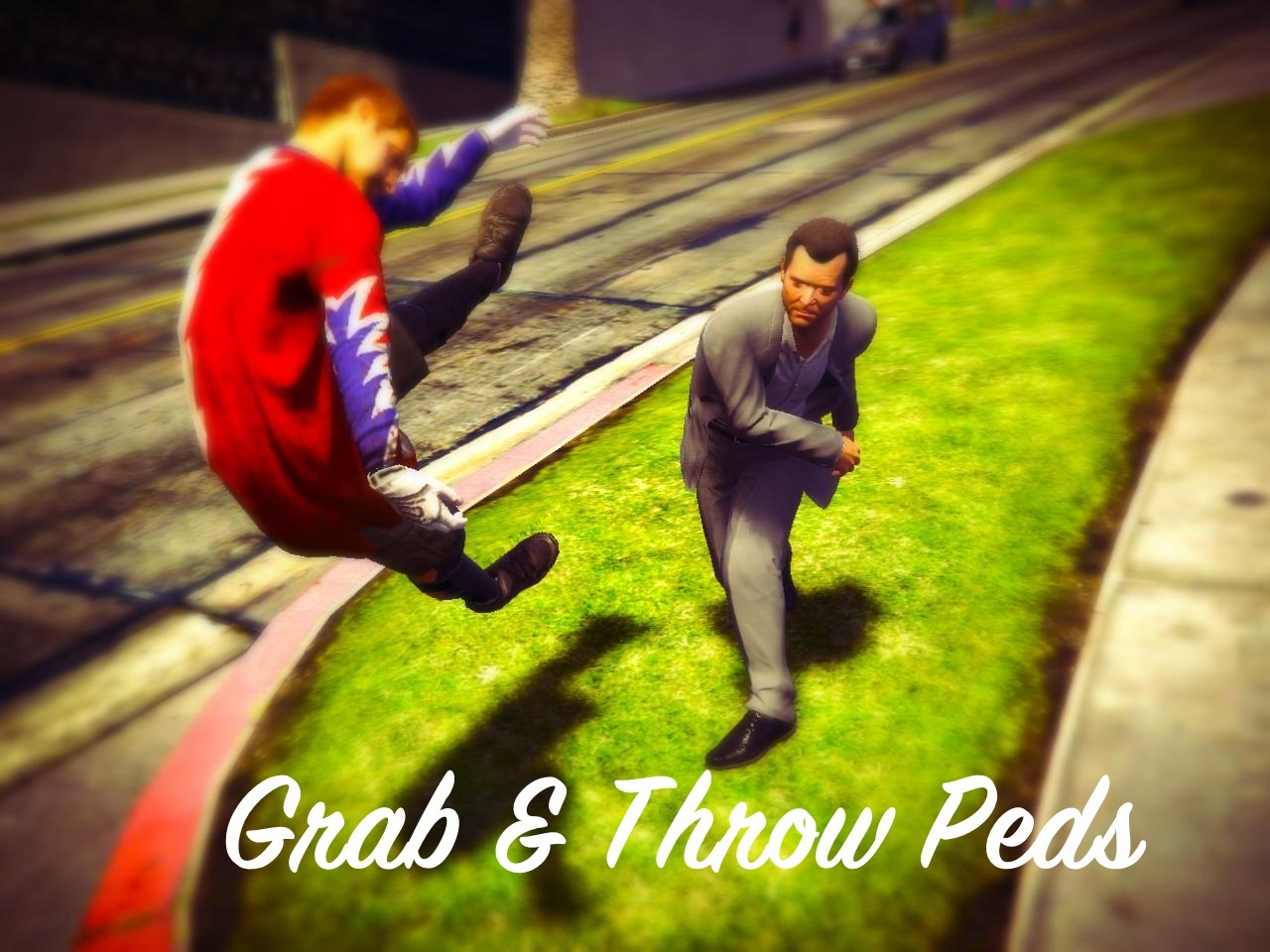 Grab & Throw Peds 1.1 GTA 5 mod