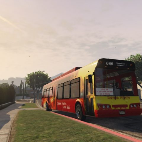 Hell Bus - Downtown - Hell (remplace) 1.0 – GTA 5 mod