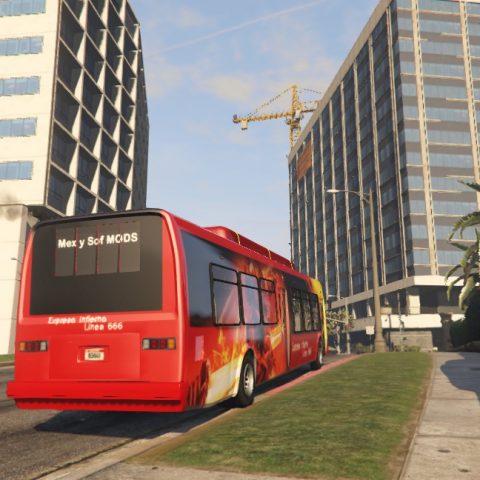 Hell Bus - Downtown - Hell (remplace) 1.0 – GTA 5 mod