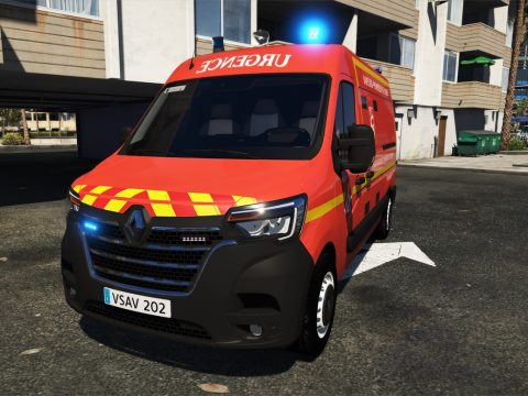 [ELS / Reflective] Renault Master 2019 VSAV BSPP [ADD-ON / REPLACE] [UNLOCKED] FOR USERS 1.1