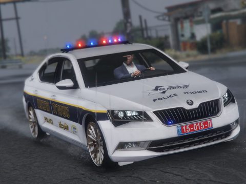 Skoda superb 2018 | israeli Traffic Police | [Add-On | LODs | Wheels] [ELS] 1.0