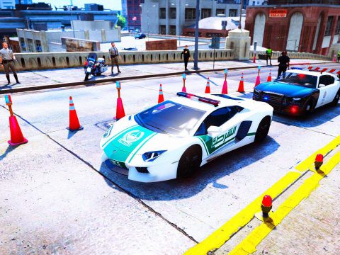 Police Bridge Checkpoint - LSPD (with animation)