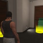 Closed doors in Franklin's home