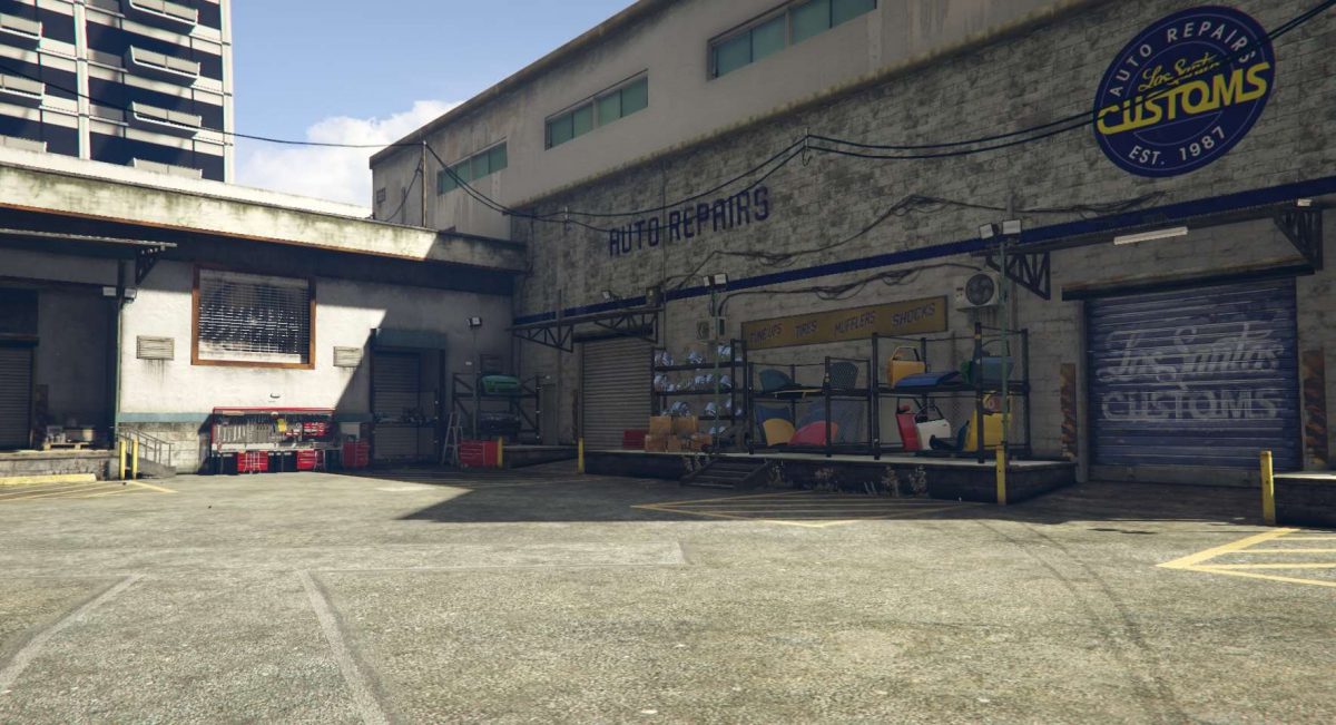 Garage in Los Sanos exterior and interior 1 – GTA 5 mod