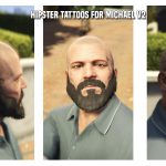 HD Tattoos (face/sleeve/back/feet) for Trevor Franklin & Michael 1.8