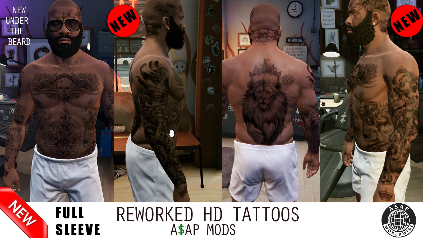 GTA 5 HD Tattoos For Trevor Franklin And Michael V18 Mod  GTAinsidecom