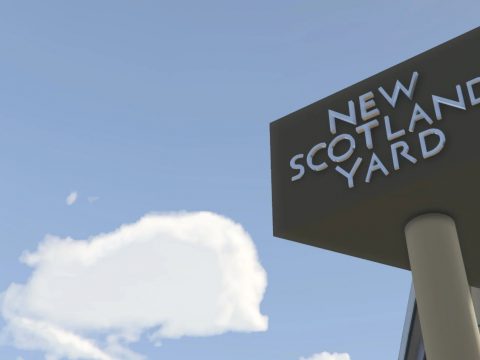 London Metropolitan Police - New Scotland Yard Sign