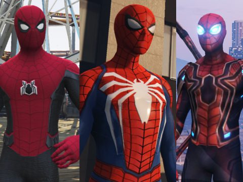 Spider-Man Pack (Far From Home, Infinity War, PS4 Advanced suit & Stark suit) 3.2