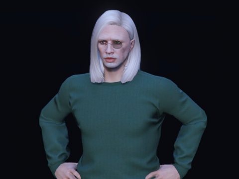 Long sleek hair for MP Male 1.0