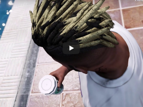 New Hair for Franklin (Blond Black Panther)