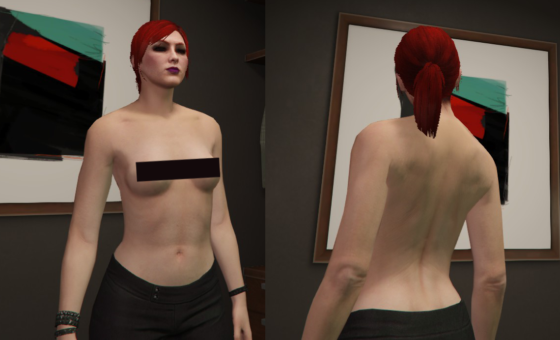 Topless Female Online - Nude Shower 1.1 - GTA 5 mod.