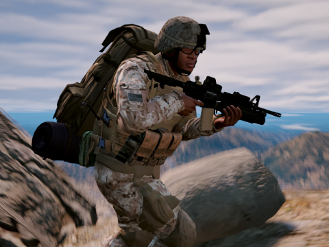 [Combined Setup] US Marine Desert MARPAT Outfits for Franklin, Trevor and Michael