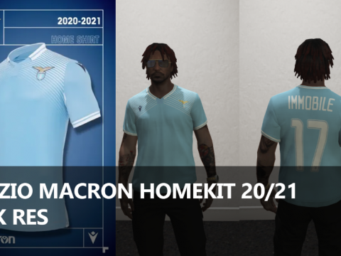 LAZIO MACRON FOOTBALL JERSEY 20/21 [Fivem Ready] 1.0