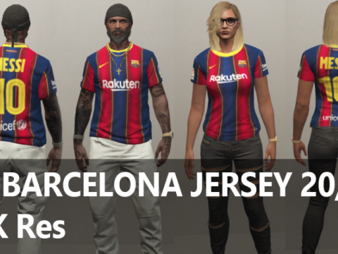 MP FC BARCELONA FOOTBALL JERSEY 20/21 [Fivem Ready] 1.0